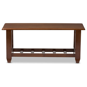 Larissa Cherry Finished Brown Wood Living Room Occasional Coffee Table
