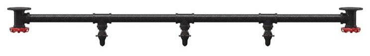 Furniture of America Meritor Metal 5-Hook Coat Rack in Sand Black (Set ...