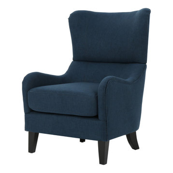 Set of 2 Navy Blue Club Chairs at Houzz