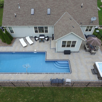 Franklin Small Space Custom Pool- Drone Photo