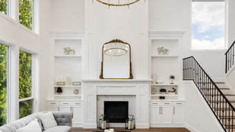 Living Room with Chandelier | Granada Remodel | Calabasas, CA