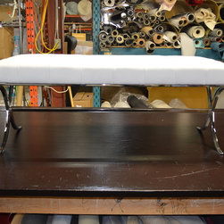 Leather White Bench - Products