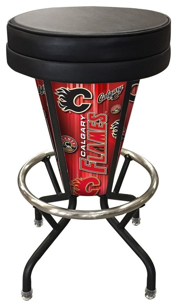 Calgary Flames Lighted Bar Stool Contemporary Outdoor Bar Stools