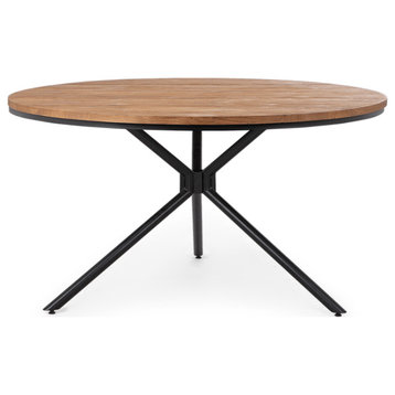 Round Wooden Top Tripod Dining Table | dBodhi Oxo, 59"w X 59"d X 31"h