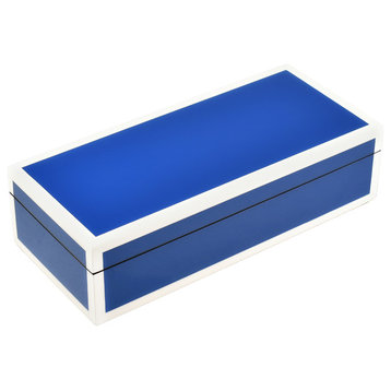 Lacquer Long Pencil Box, True Blue