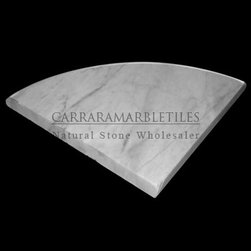 White Carrara Marble Italian Bianco Carrera Corner Shelf Polished - Products