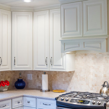 Traditional White Kitchen with (Before Photos)