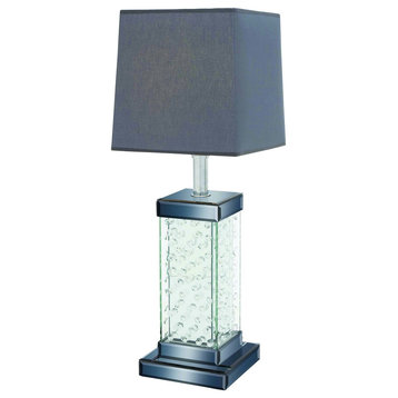 Grey Glass Glam Table Lamp 11" x 11" x 31"