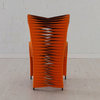 26"W Seatbelt Dining Chair Black Orange Metal Frame