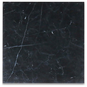 Nero Marquina Black Marble 18x18 Tile Polished, 99 sq.ft.