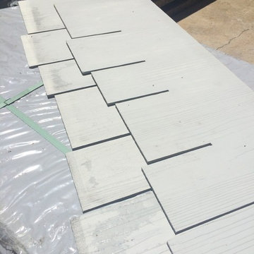 Staggered Shake Gable Ends with Nichiha Cement Board and Cedar Bands
