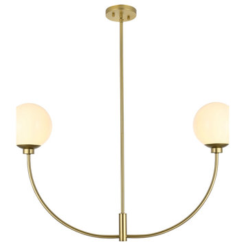 Living District Nyomi 36" Chandelier in Brass