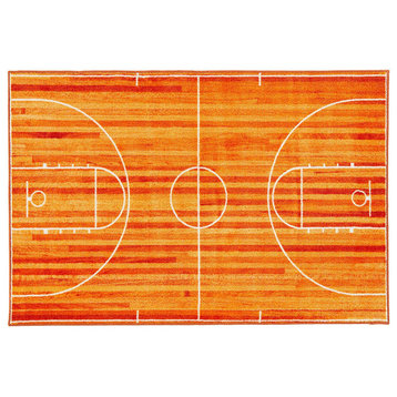 Flagship Carpets EW10162-5x8 Basketball Court Rug