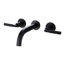 RBROHANT - Wall Mounted Bathroom Sink Faucet, Solid Brass - Bathroom Sink Faucets