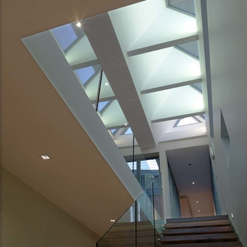 Floating Timber Staircase with Skylit Void