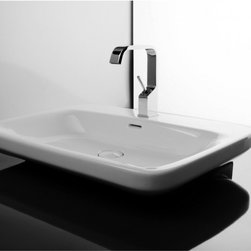 Start 72 Vessel Sink in Ceramic White 28.3" - Bathroom Sinks