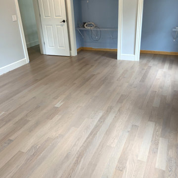 EAST QUOGUE: 4" SELECT WHITE OAK INSTALLED & FINISHED WITH CUSTOM GRAY STAIN