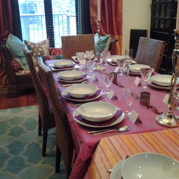 Festive colourful party table