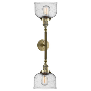 Innovations Lighting 208L Large Bell Large Bell 2 Light 23"W - Antique Brass /