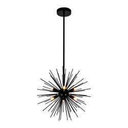 CWI Lighting - 6 Light Chandelier With Black Finish - Chandeliers