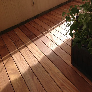 Balcon / Terrasse en bois exotique