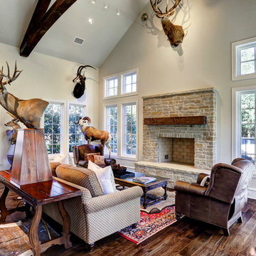 Trophy Room Addition in Houston, Texas - Fireplace
