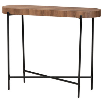 Toria Walnut Brown and Black Collection, Walnut Brown/Black, Console Table