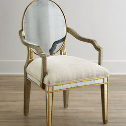 John-Richard Collection Lela Eglomise Armchair - Dining Chairs