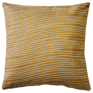 Meraki Renaissance Gold Throw Pillow 19x19, with Polyfill Insert