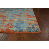 KAS Illusions 6208 Blue/Coral Elements Area Rug, 9'10"x13'2"