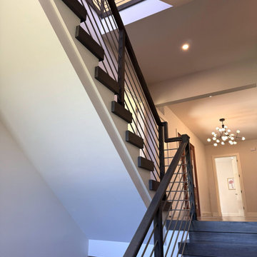Project #137 | Maple Staircase with Stainless Steel Railing