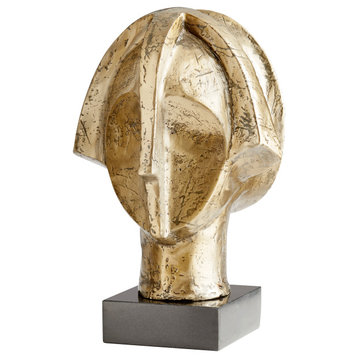 Cyan Stoicism Sculpture 11240, Gold