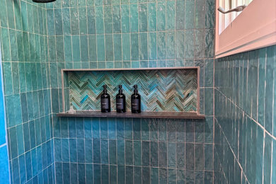 Inspiration for a coastal bathroom remodel in New York