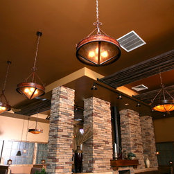 Fire Rock Chandelier Peaked and Dome - Chandeliers