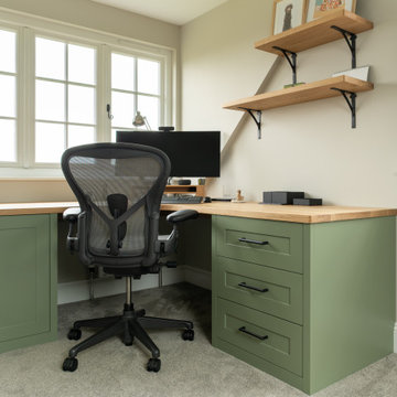 BESPOKE MODERN PAINTED HOME OFFICE IN REIGATE, SURREY