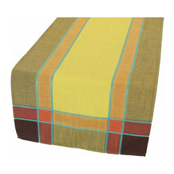 Xia Home Fashions - Riviera Table Linens 15"x36" Table Runner, Gold - Table Runners