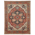 Jaipur Living - Jaipur Living Willa Hand-Knotted Medallion Red/Multicolor Rug, 10'x14' - The Salinas collection is punctuated by vibrant hues and intricate details, bringing a bold, transitional look to any home. The hand-knotted Willa rug expresses classic, Serapi style with an intricate center medallion and surrounding border. Rich tones of blue and red ensure a timeless look, while the durable wool construction provide an heirloom-quality accent.