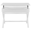 Riverbay Furniture Transitional Wood Lift Top Stand Up Desk in White