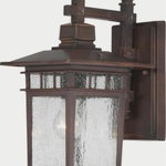 Nuvo Lighting - Nuvo Lighting 60/4958 Cove Neck - One Light Outdoor Wall Lantern - Shade Included: YesCove Neck One Light Outdoor Wall Lantern Rustic Bronze Clear Seeded Glass *UL: Suitable for wet locations*Energy Star Qualified: n/a  *ADA Certified: n/a  *Number of Lights: Lamp: 1-*Wattage:100w A19 bulb(s) *Bulb Included:No *Bulb Type:A19 *Finish Type:Rustic Bronze