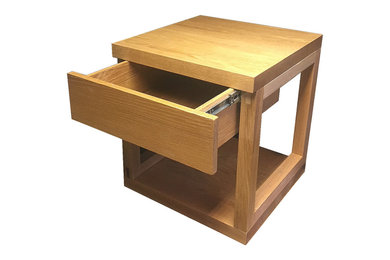 Solid Oak Bedside Table with Drawer