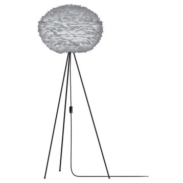 Eos Large Tripod Floor Lamp, Black/Gray