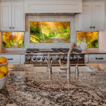 Backlit Durable Wall, Backsplash, Countertops Surfaces with Changeable Graphics