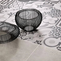 Cementina Black & White Mix 200x200 - Wall & Floor Tiles