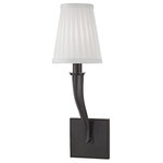 Hudson Valley Lighting - Hudson Valley Lighting 5121-OB Hildreth - One Light Wall Sconce - Setting heft of arm against daintiness of shade, HHildreth One Light W Old Bronze White Sil *UL Approved: YES Energy Star Qualified: n/a ADA Certified: n/a  *Number of Lights: Lamp: 1-*Wattage:60w E12 Candelabra Base bulb(s) *Bulb Included:No *Bulb Type:E12 Candelabra Base *Finish Type:Old Bronze