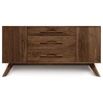 Copeland Audrey 1 Door On Either Side Of 3 Drawers Buffet, Smoke Cherry
