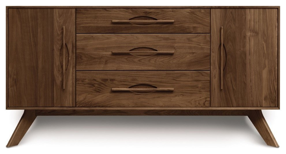 Copeland Audrey 1 Door On Either Side Of 3 Drawers Buffet, Cognac Cherry