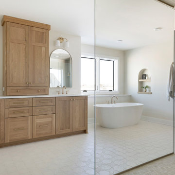 William Way Modern Tudor | Primary Bathroom | Minnestrista, MN