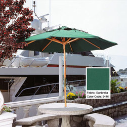 Forest-Green-Wood-Market-Umbrellas - Patio Furniture And Outdoor Furniture