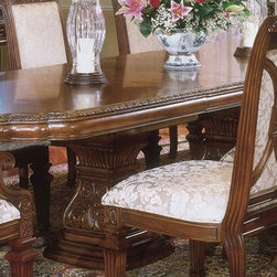Villagio Double Pedestal Rectangular Dining Table by Michael Amini - Dining Tables