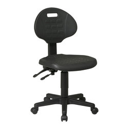 Black Ergonomic Task Chair with Seat Tilt and Back Angle Adjustment - Office Chairs